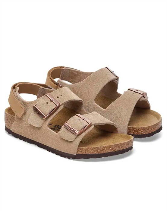 Milano AS Kids Suede Leather Sandal - Taupe
